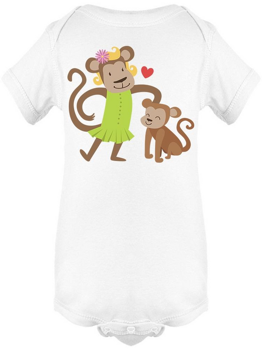 Monkey Mom Baby Parenthood  Bodysuit Baby's -Image by Shutterstock