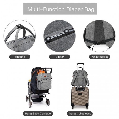 Wide Open Designed Baby Diaper Changing Backpack