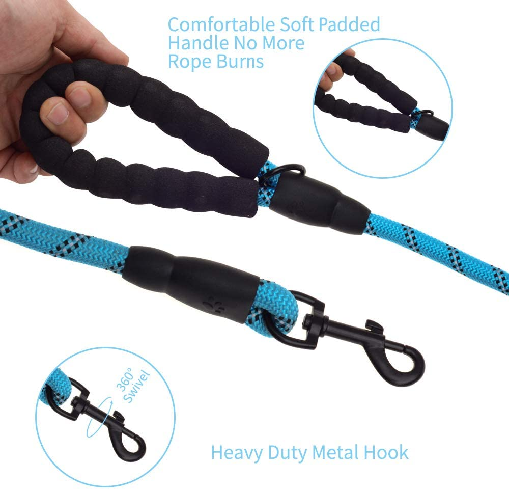 5 FT Thick Highly Reflective Dog Leash 