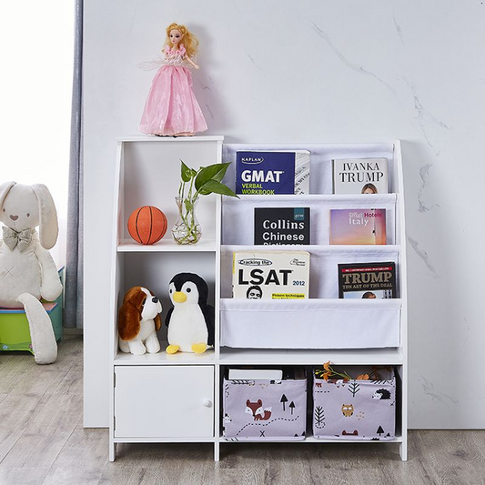 Magazine Bookshelf - White Book Shelves