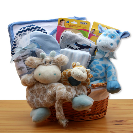 Show your love with this new baby gift basket, filled with everything a new parent needs