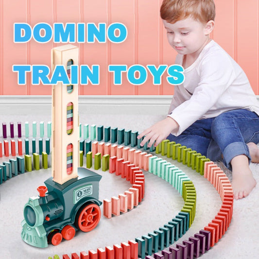 Automatic Electric Domino Train Toys 