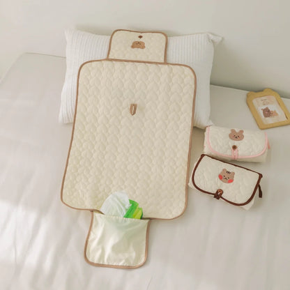 This Foldable Portable Diaper Changing Pad is perfect for on-the-go parents.Urine Mat for Newborn Simple Bedding Changing Cover Pad