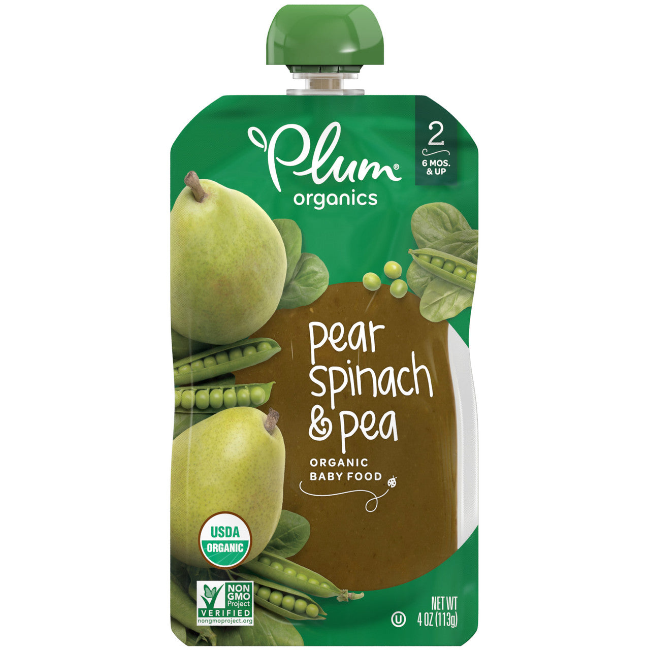 Plum Organics Spin/Peas/Pear (6x4OZ )-2