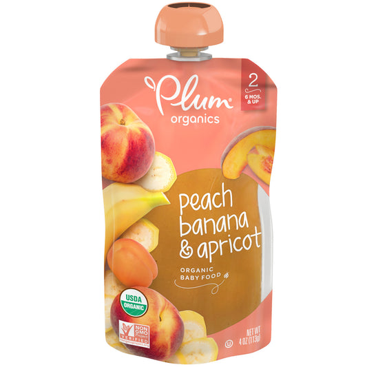 Plum Organics Peach/Aprct/Ban (6x4OZ )-0