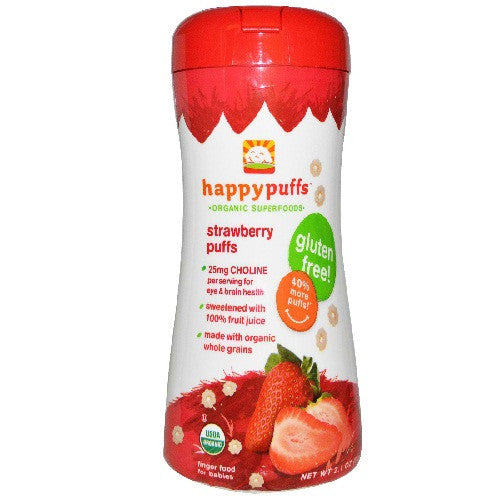 Happy Baby Strawberry Puffs (6x2.1Oz)-0
