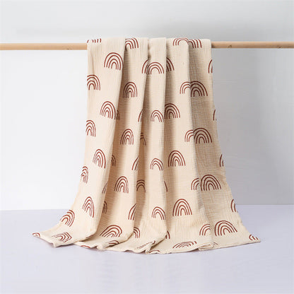 Newborn Baby Printed Pattern Blanket Absorbent Towel-7