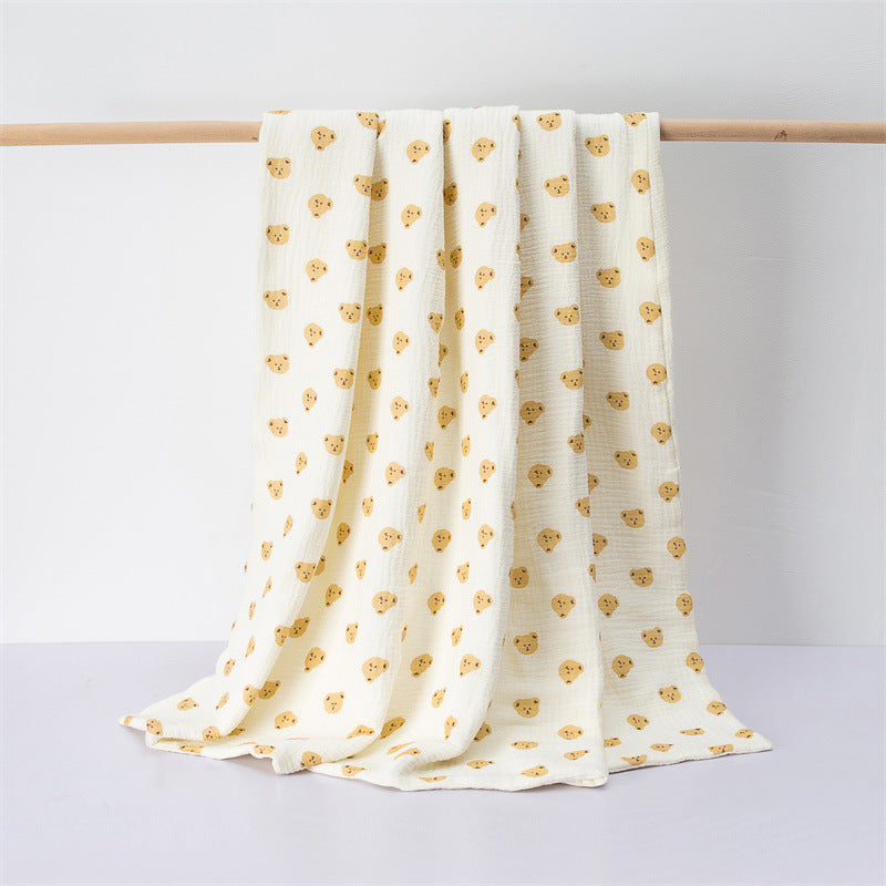 Newborn Baby Printed Pattern Blanket Absorbent Towel-9