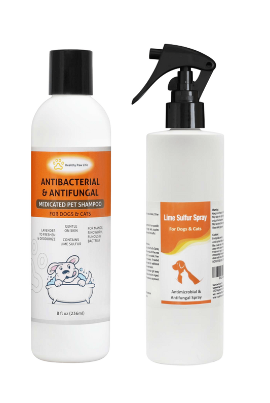 Lime Sulfur Pet Shampoo and Spray (8 oz each)