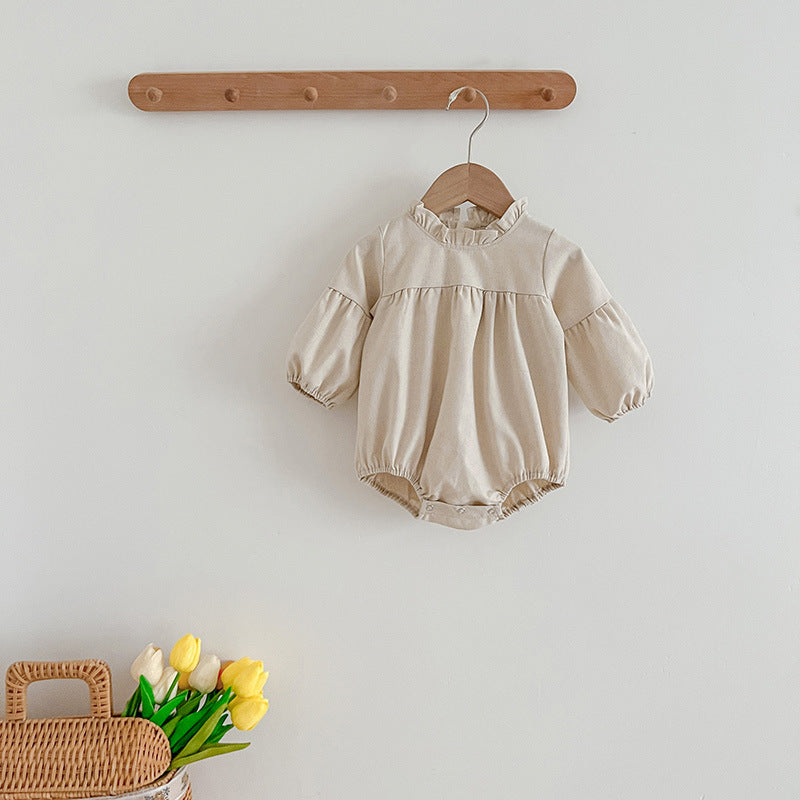 Solid Color Fashion Simple Style Dress & Onesie-1
