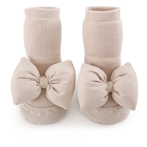 Baby Girl Big Bows Design Non-Slip Mid Tube Shoes-2