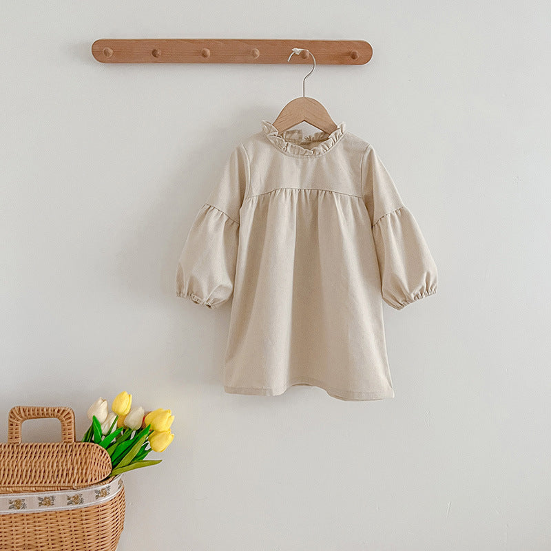 Solid Color Fashion Simple Style Dress & Onesie-2