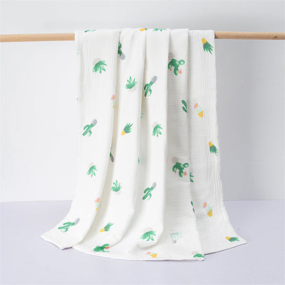 Newborn Baby Printed Pattern Blanket Absorbent Towel-3