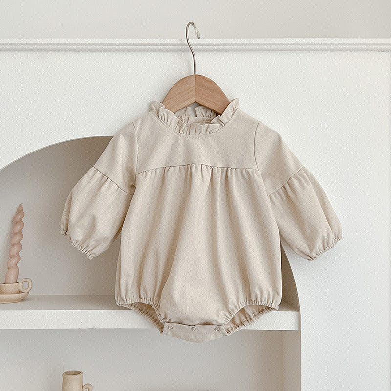 Solid Color Fashion Simple Style Dress & Onesie-3