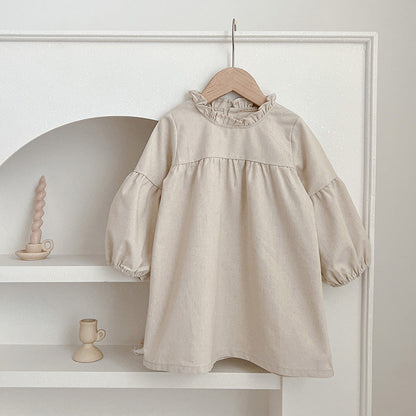 Solid Color Fashion Simple Style Dress & Onesie-4